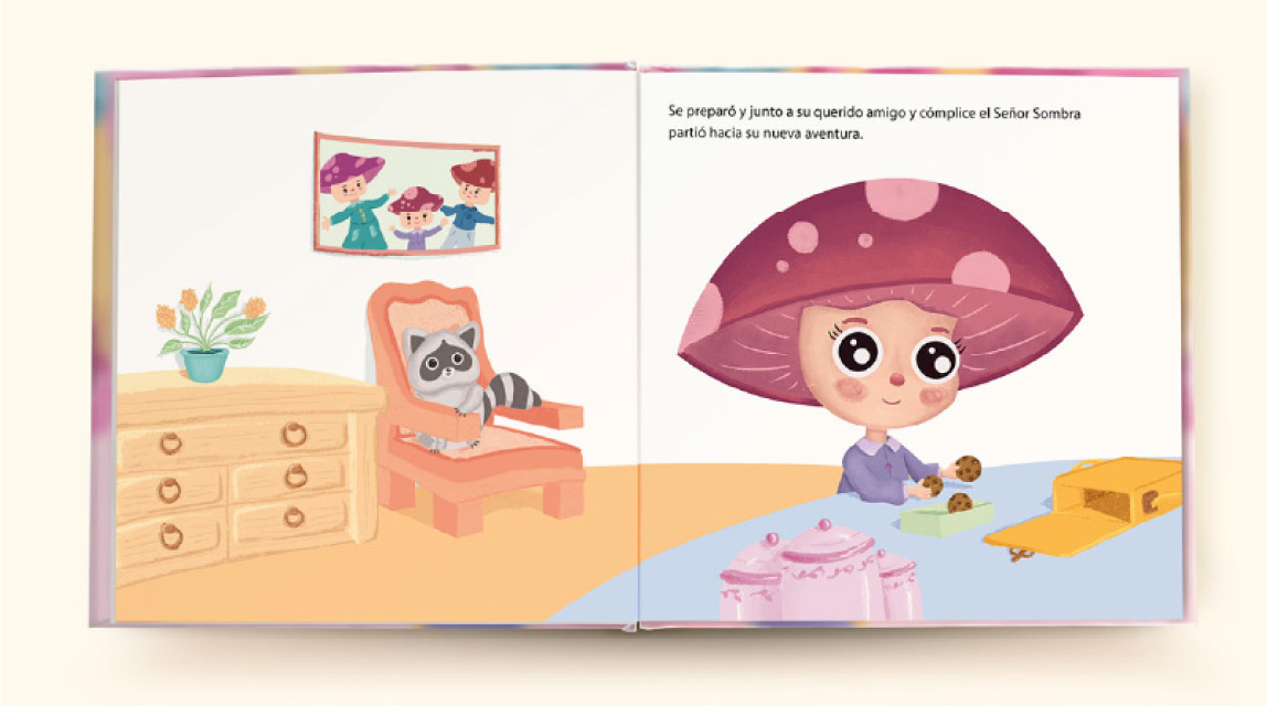 Libro abierto de Moly y la magia del bosque